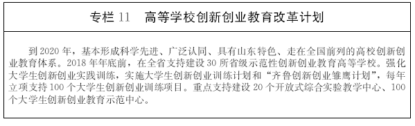 关于印发山东省“十三五”教育事业发展规划的通知 鲁政发〔2017〕33号